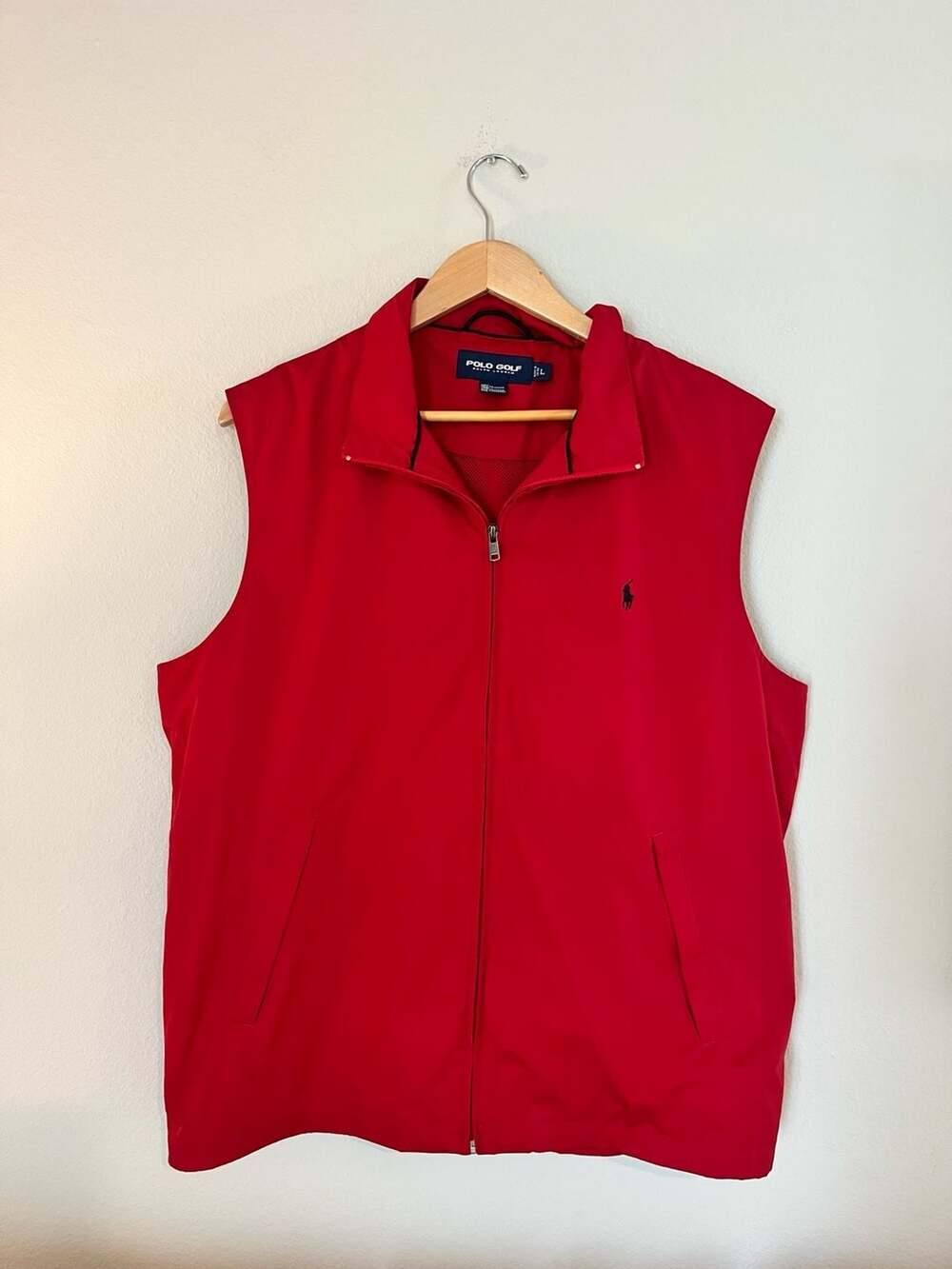 Polo Golf, Ralph Lauren, Full Zip Vest, Elevated, Red, Men’s L/Woman’s XL